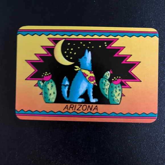 Arizona Souvenir Playing Cards, Howling Coyote & Cactus, Original Plastic Box - Picture 5 of 5